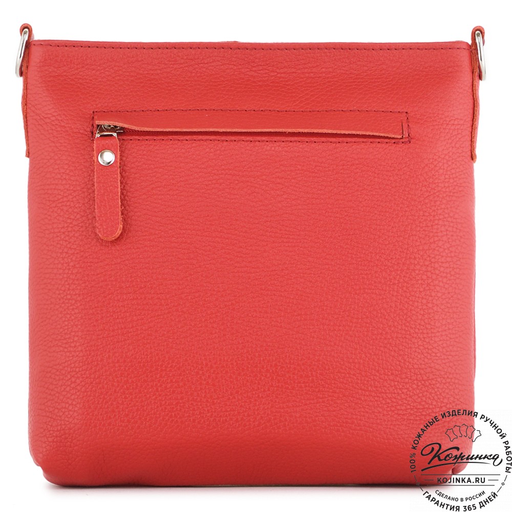  Кожаная сумка "София" (красная)